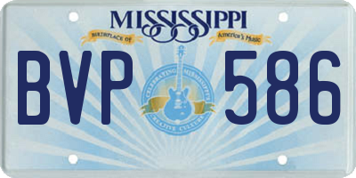 MS license plate BVP586