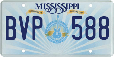 MS license plate BVP588