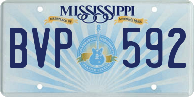 MS license plate BVP592