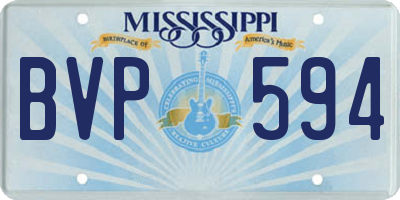 MS license plate BVP594
