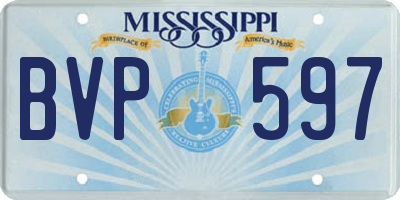 MS license plate BVP597