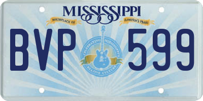 MS license plate BVP599