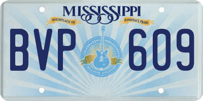 MS license plate BVP609