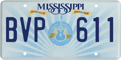 MS license plate BVP611