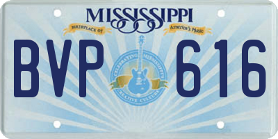 MS license plate BVP616