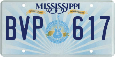 MS license plate BVP617