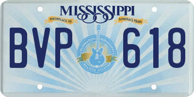 MS license plate BVP618