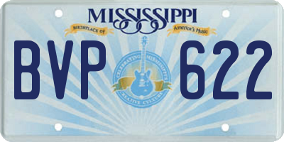 MS license plate BVP622