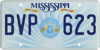 MS license plate BVP623
