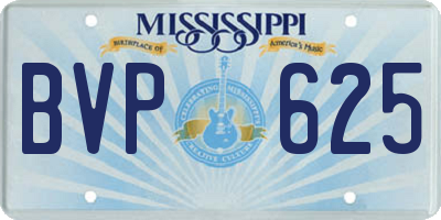 MS license plate BVP625