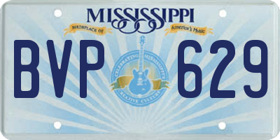 MS license plate BVP629