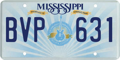 MS license plate BVP631