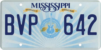 MS license plate BVP642