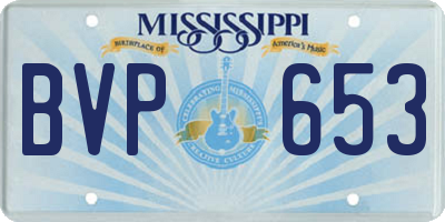 MS license plate BVP653