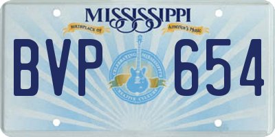 MS license plate BVP654