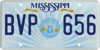 MS license plate BVP656
