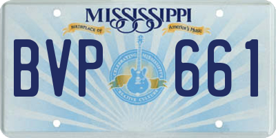 MS license plate BVP661
