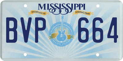 MS license plate BVP664