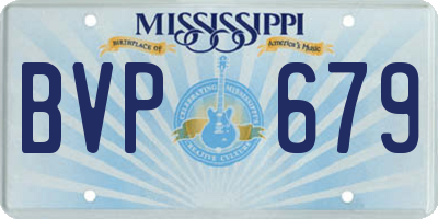 MS license plate BVP679
