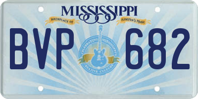 MS license plate BVP682