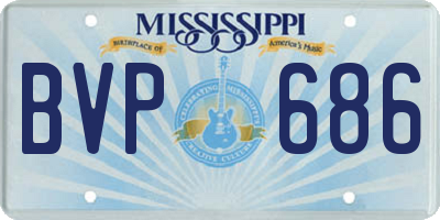 MS license plate BVP686