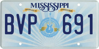 MS license plate BVP691