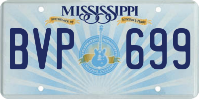 MS license plate BVP699