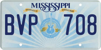 MS license plate BVP708