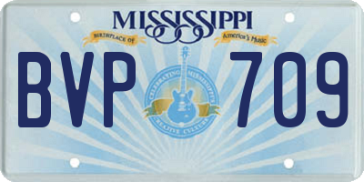 MS license plate BVP709