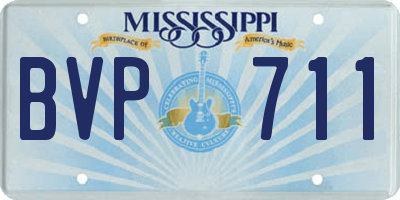 MS license plate BVP711