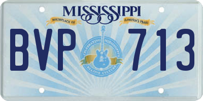 MS license plate BVP713