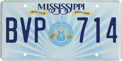 MS license plate BVP714