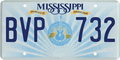 MS license plate BVP732
