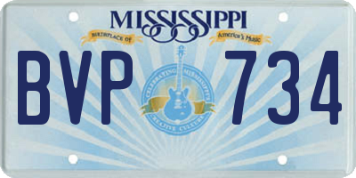 MS license plate BVP734