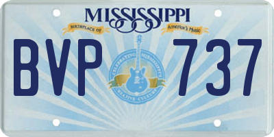 MS license plate BVP737