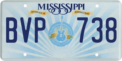 MS license plate BVP738