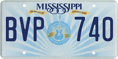 MS license plate BVP740
