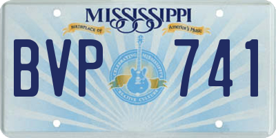 MS license plate BVP741
