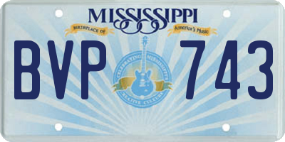 MS license plate BVP743