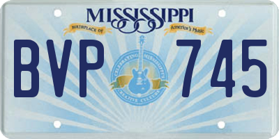 MS license plate BVP745