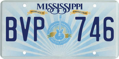 MS license plate BVP746