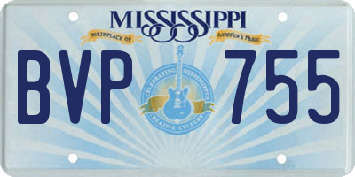 MS license plate BVP755