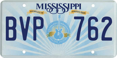 MS license plate BVP762
