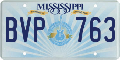 MS license plate BVP763