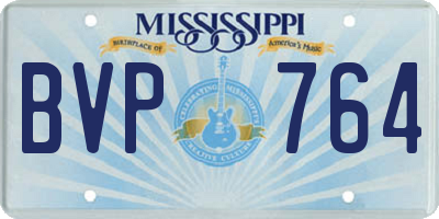 MS license plate BVP764