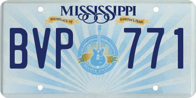 MS license plate BVP771