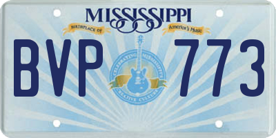 MS license plate BVP773