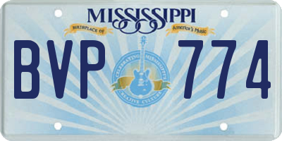MS license plate BVP774