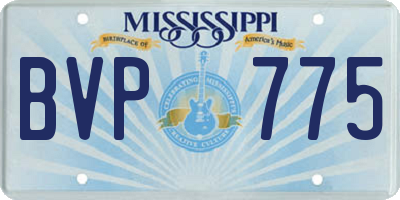 MS license plate BVP775