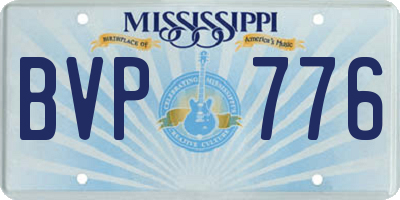 MS license plate BVP776